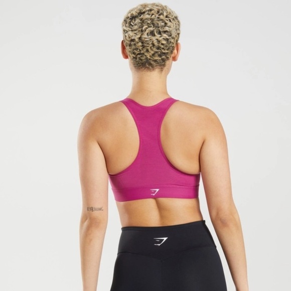 NWOT Gymshark Lightweight High Support Sports Bra - Pink - Size Medium - Picture 4 of 7